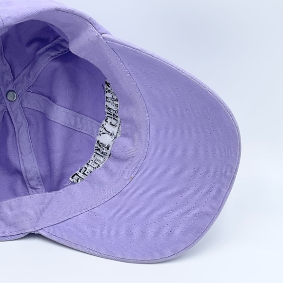 Vintage Mangy Moose Jackson Hole WY Lilac StrapBack Hat Cap Adult OSFM - Picture 10 of 11